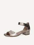 Not selected, Caprice, Leather Heeled sandal - metallic PLATIN METAL.