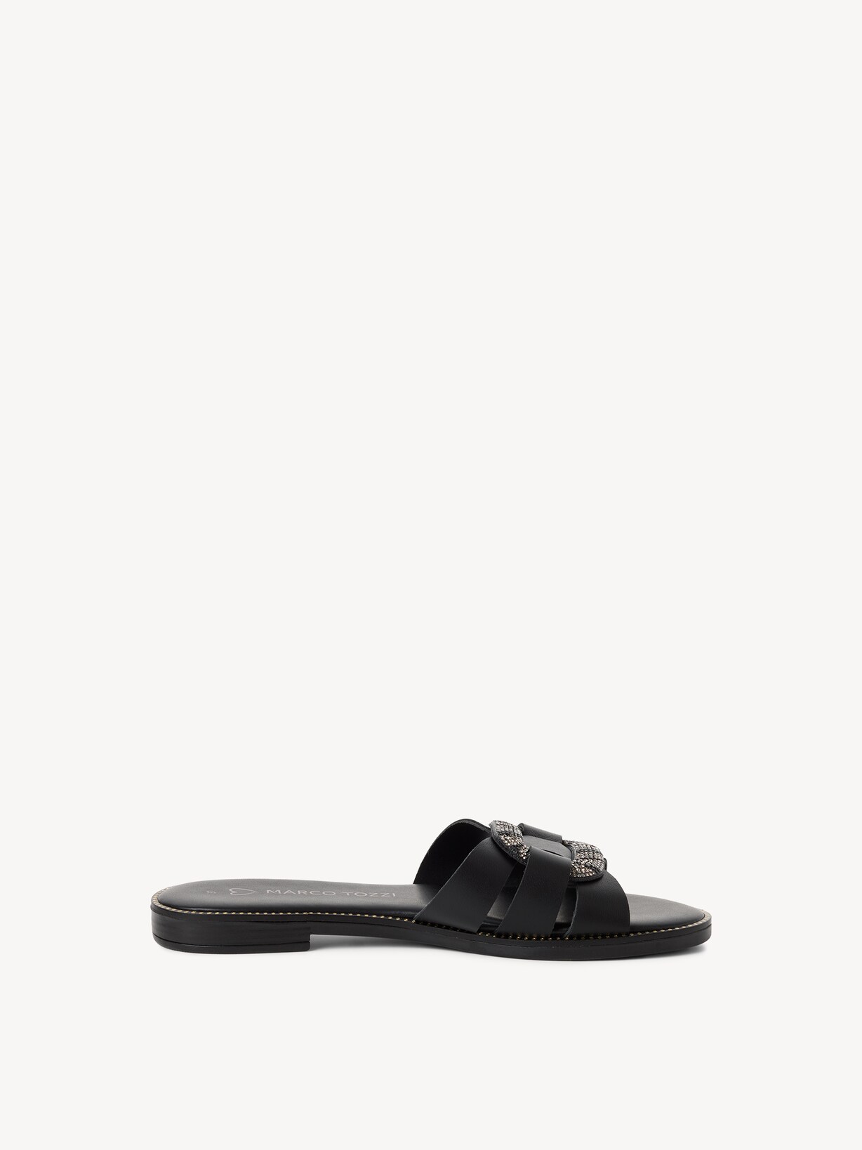 Marco Tozzi, Læder pantolette - sort BLACK, billede 6 af 6