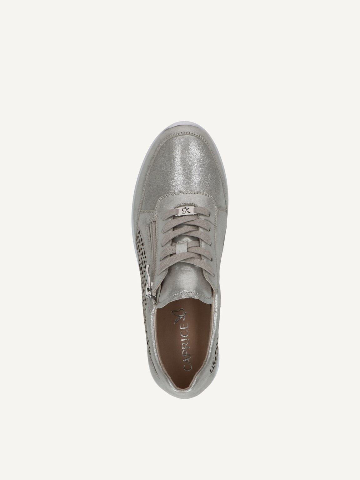 Caprice, Leather Sneaker - metallic SILVER SUE MET, image 5 of 5