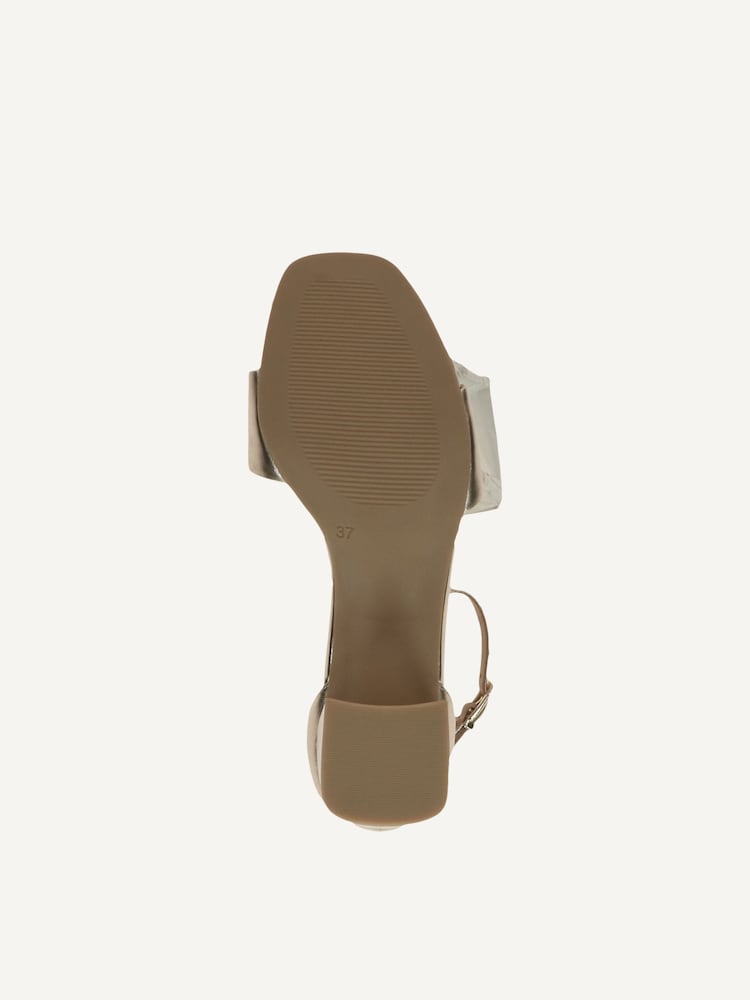 Caprice, Leather Heeled sandal - metallic LT.GOLD METAL., image 5 of 6