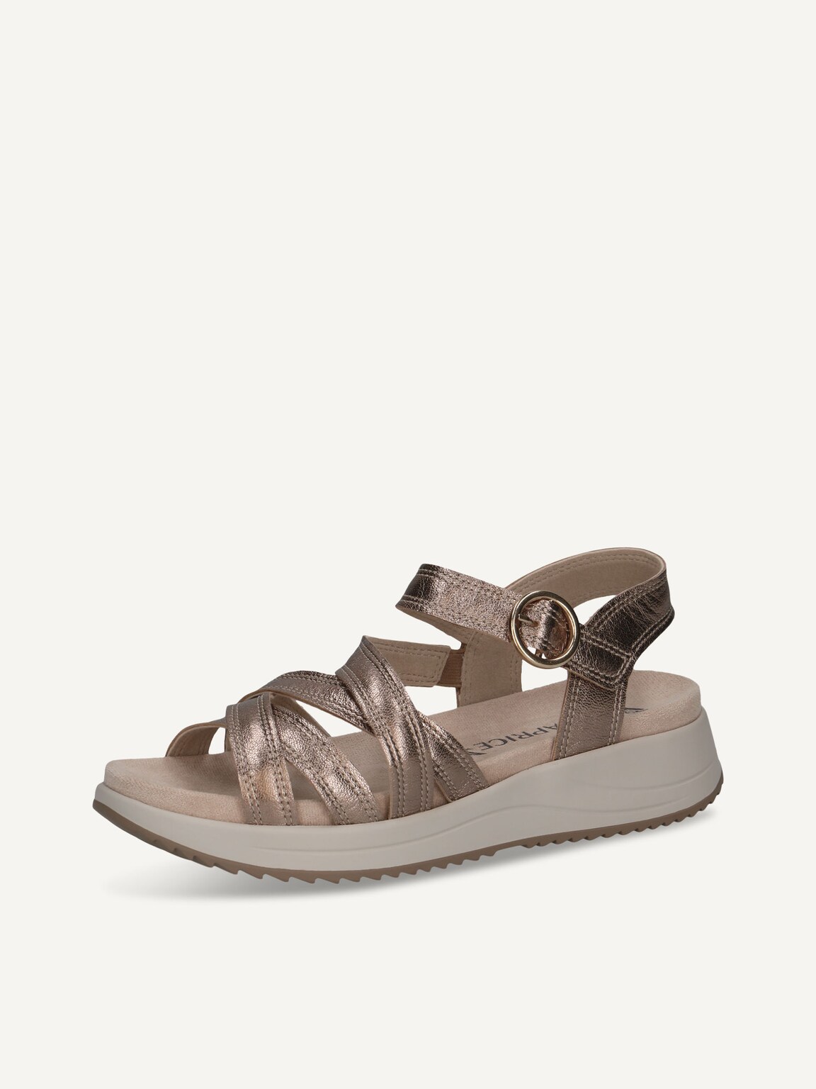 Caprice, Leather Sandal - brown TAUPE METALLIC, image 1 of 5