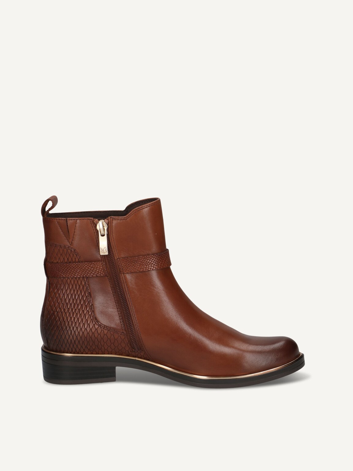 Caprice, Leather Bootie - brown COGNAC COMB, image 4 of 6