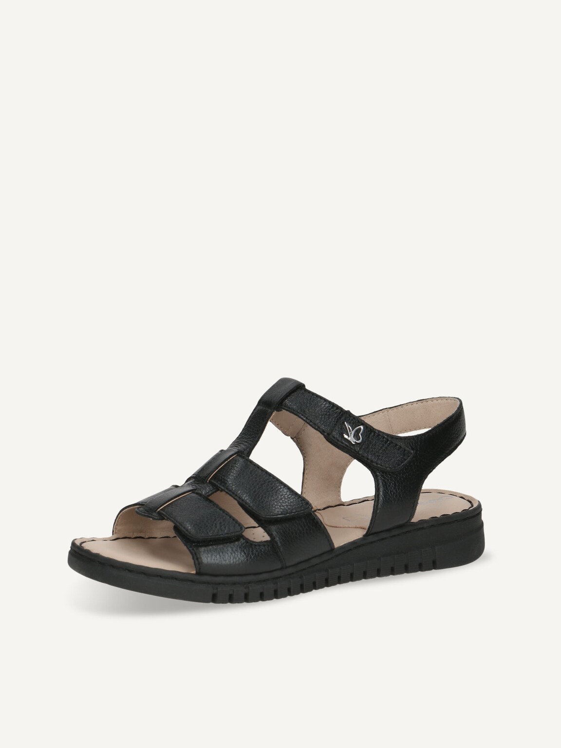 Caprice, Leather Heeled sandal - black BLACK NAPPA, image 1 of 5