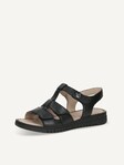 Not selected, Caprice, Leather Heeled sandal - black BLACK NAPPA