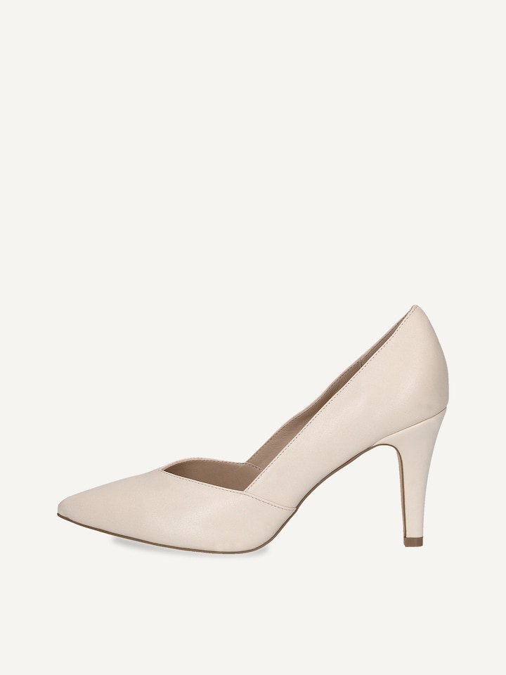 Caprice, Escarpin en cuir - beige CREAM PERLATO