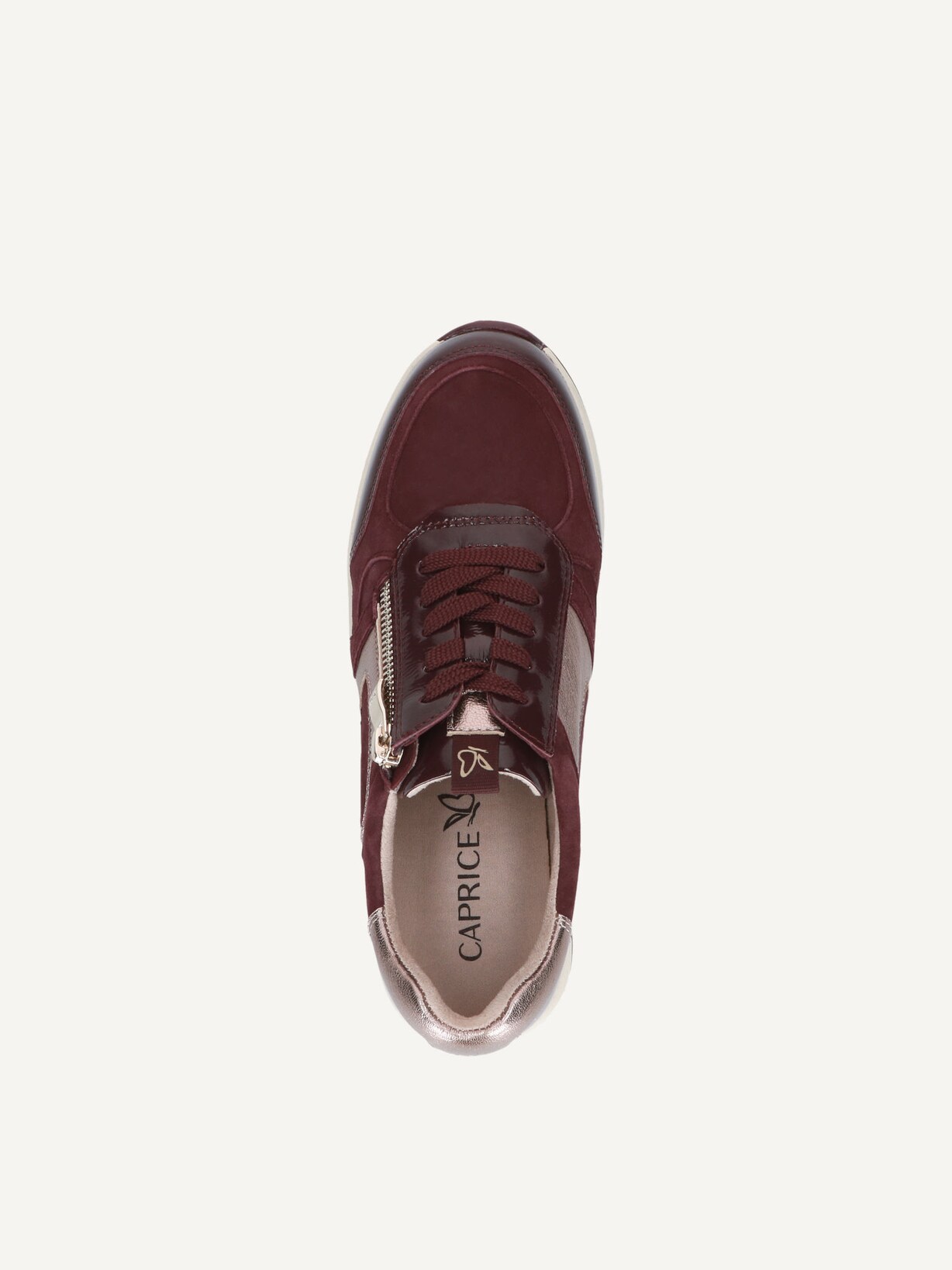 Caprice, Basket en cuir - rouge BORDEAUX COMB, image 6 sur 7