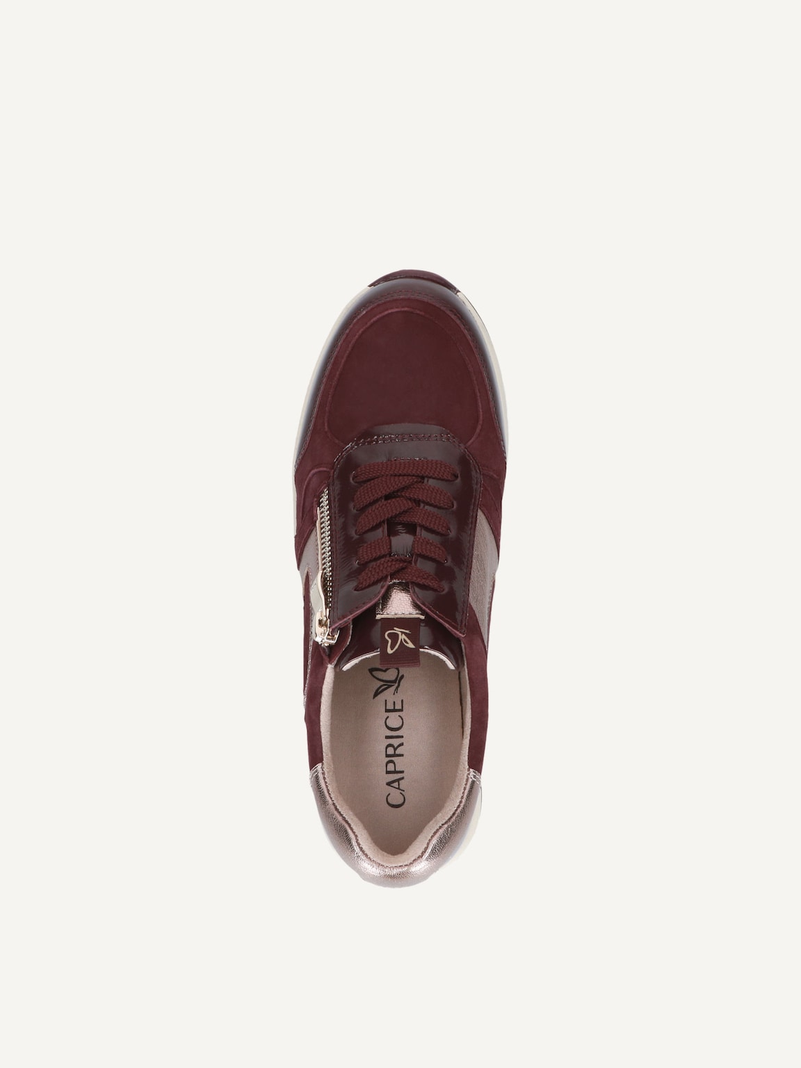 Caprice, Leather Sneaker - red BORDEAUX COMB, image 7 of 7