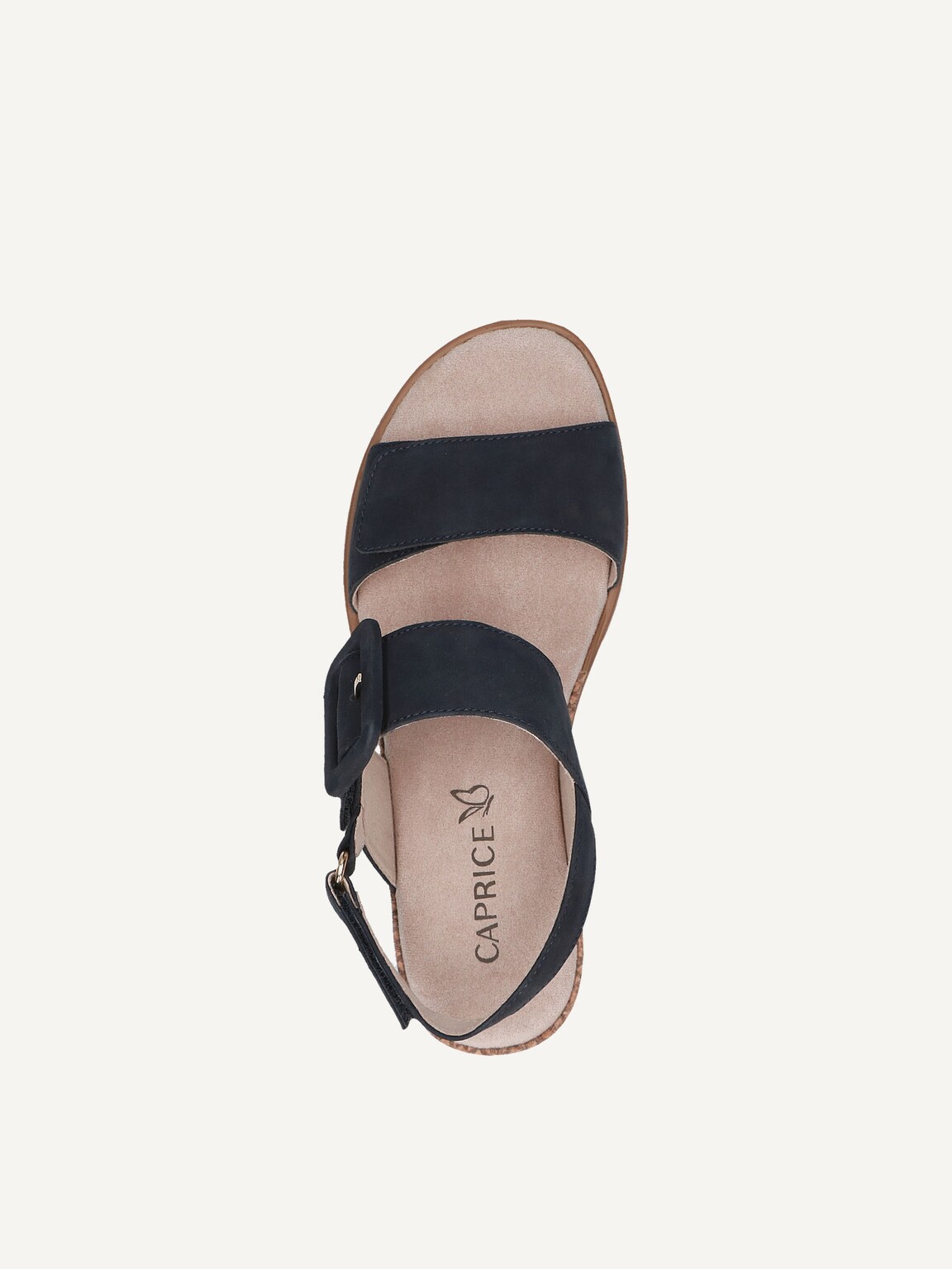 Caprice, Leather Heeled sandal - blue OCEAN NUBUC, image 5 of 5