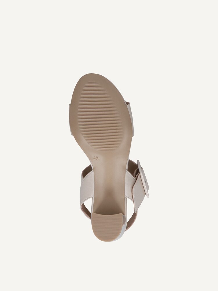 Caprice, Leather Heeled sandal - beige CREAM PERLATO, image 5 of 6