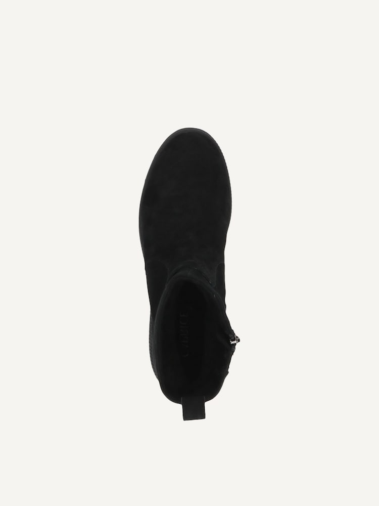 Caprice, Bottine en cuir - noir doublure chaude BLACK SUEDE, image 4 sur 5