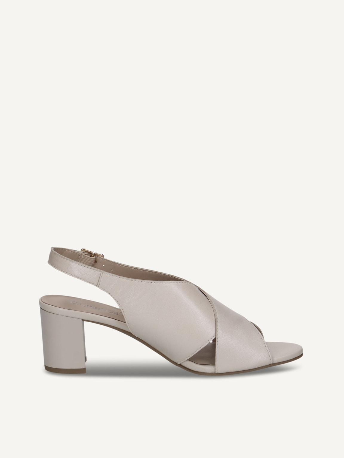 Caprice, Leather Heeled sandal - beige CREAM PERLATO, image 3 of 5