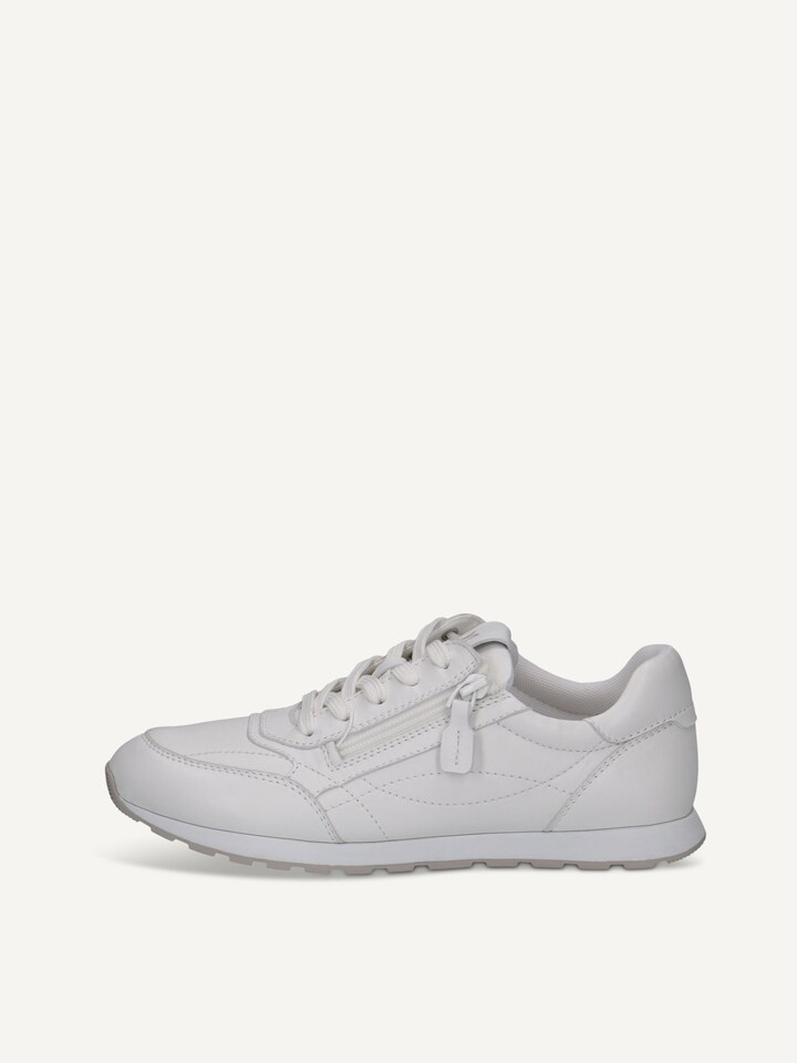 Caprice, Basket en cuir - blanc WHITE SOFTNAP.