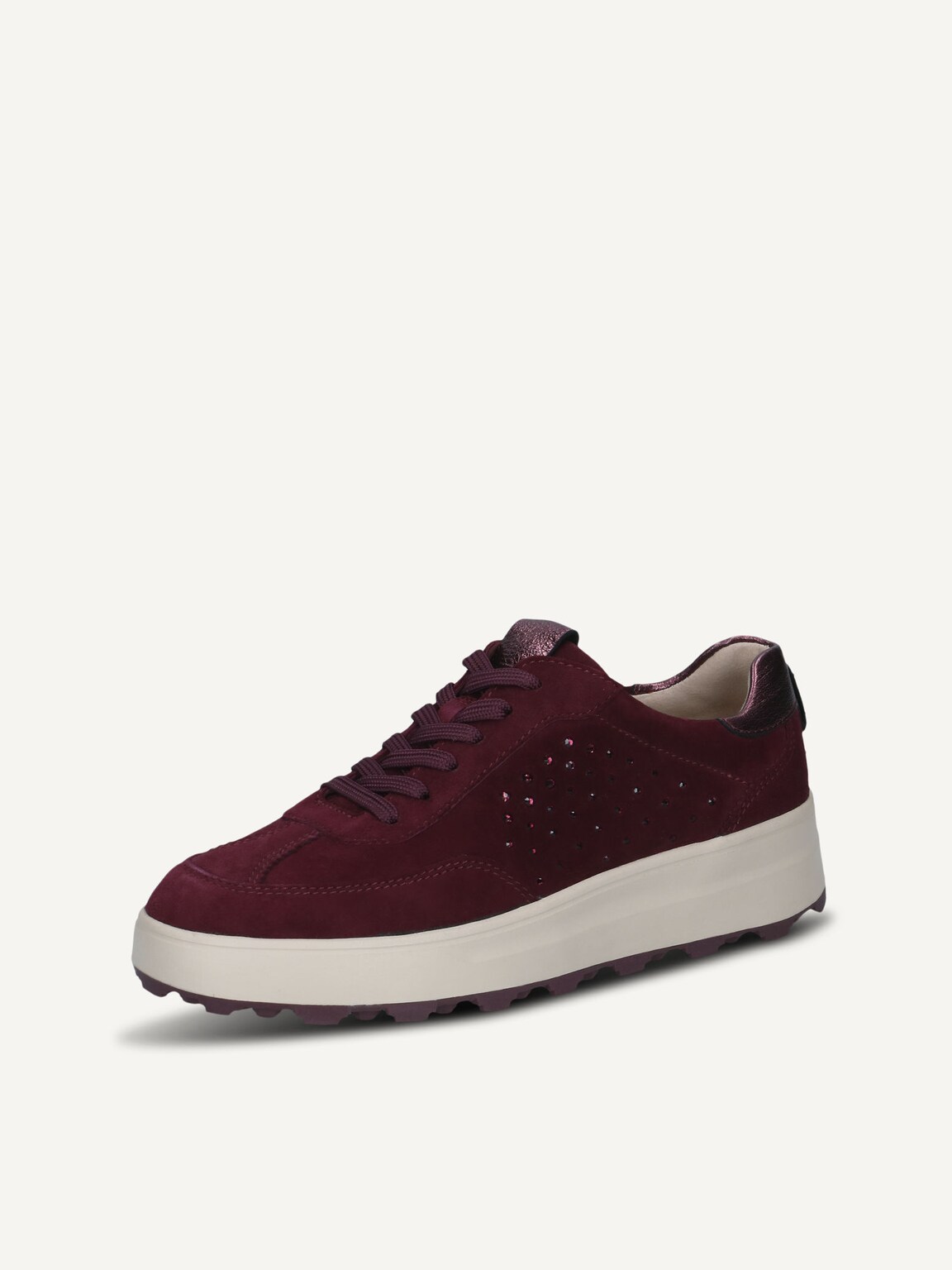 Caprice, Leather Sneaker - red BORDEAUX COMB, image 1 of 6