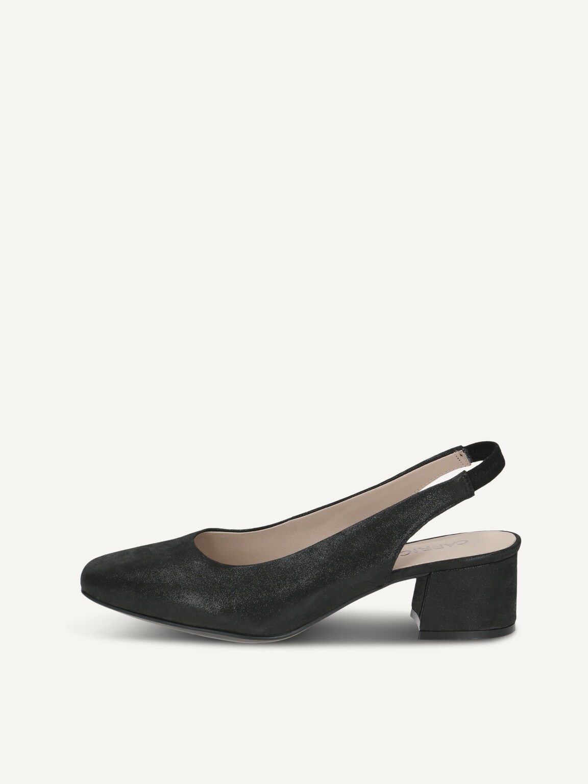 Caprice, Leather sling pumps - black BLACK METALLIC, image 2 of 5