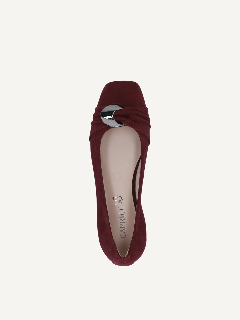 Caprice, Leather Ballerina - red BORDEAUX SUEDE, image 5 of 6