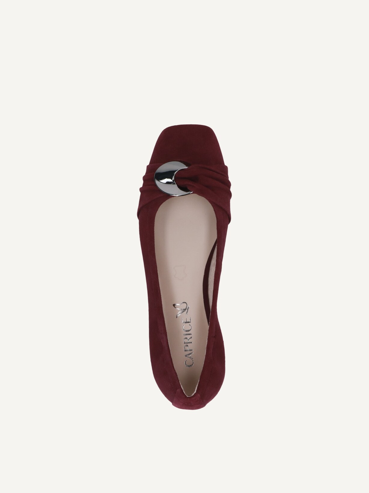 Caprice, Leather Ballerina - red BORDEAUX SUEDE, image 5 of 6