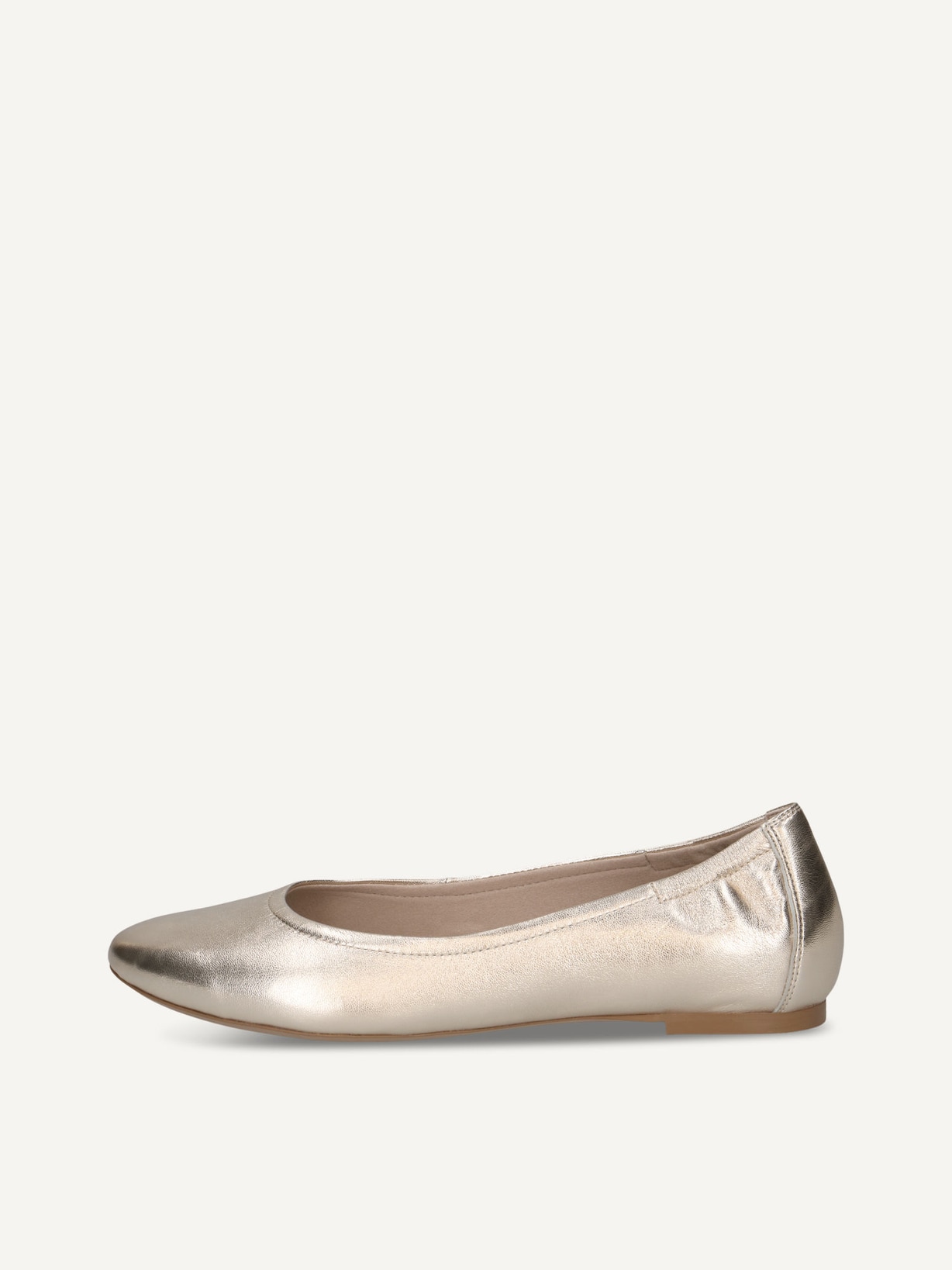 Caprice, Ballerine en cuir - or LT.GOLD METAL., image 1 sur 5