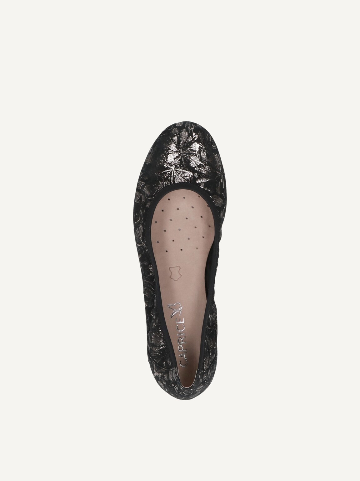 Caprice, Leather Ballerina - black BLACK/GUNMETAL, image 6 of 6