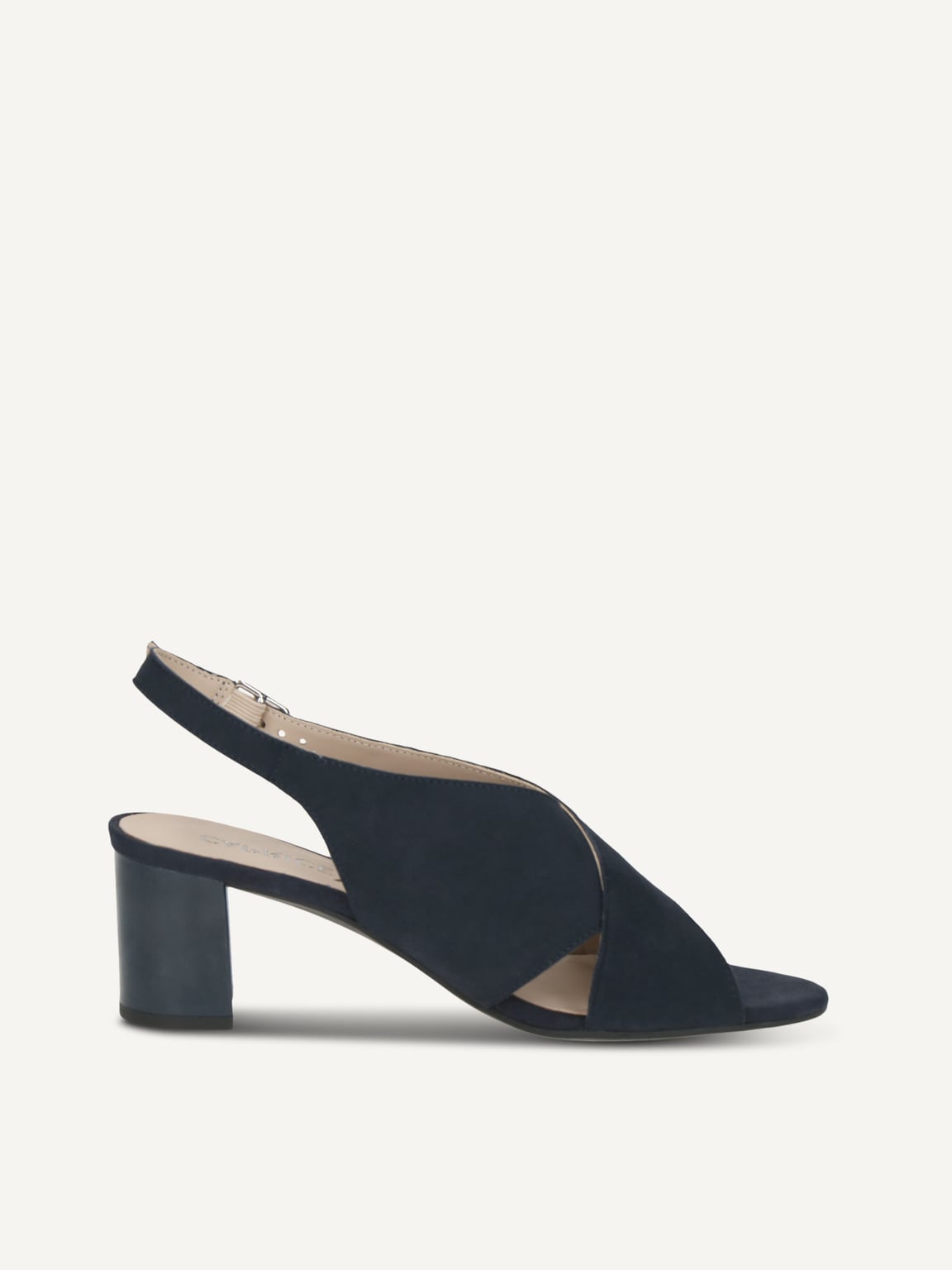 Caprice, Leather Heeled sandal - blue OCEAN SUEDE, image 3 of 5