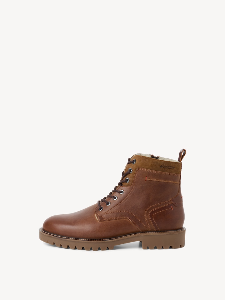 Marco Tozzi, Bottine en cuir - marron doublure chaude COGNAC