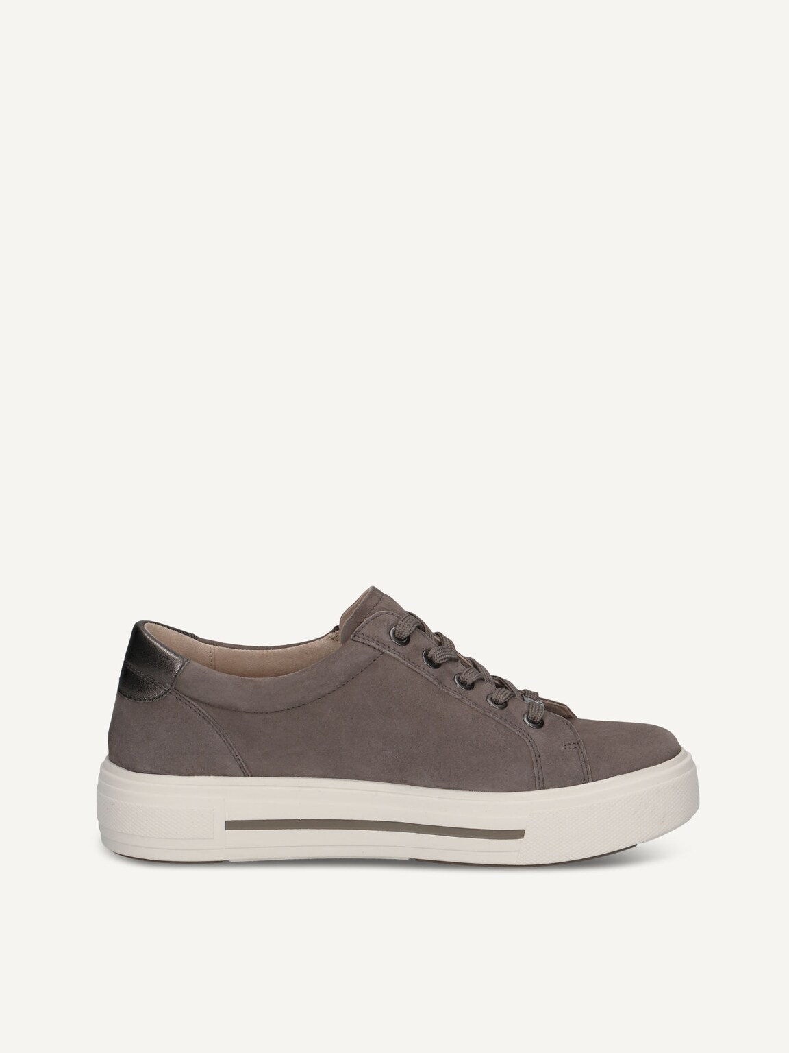 Caprice, Leather Sneaker - beige DK TAUPE SUEDE, image 3 of 5