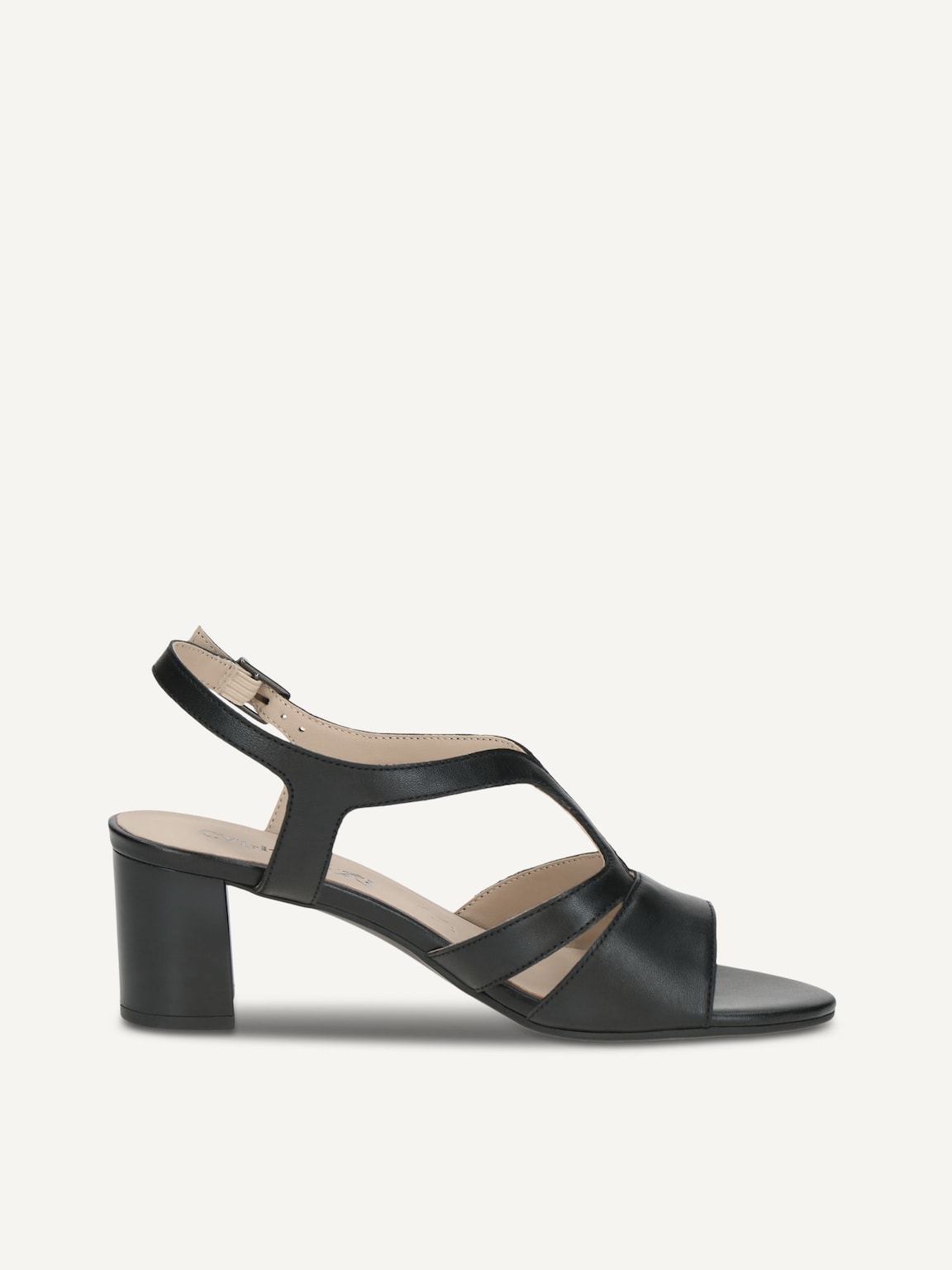 Caprice, Leather Heeled sandal - black BLACK NAPPA, image 4 of 6