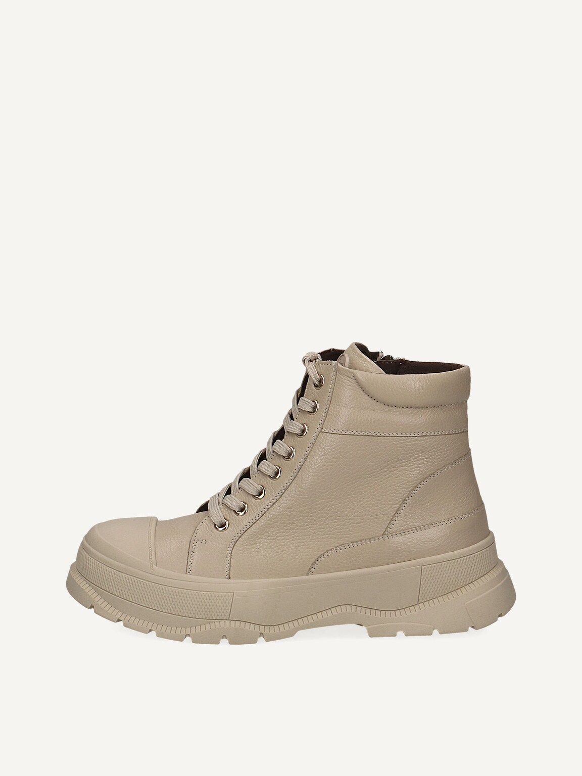 Caprice, Leather Bootie - white warm lining ECRU NAPPA, image 3 of 6