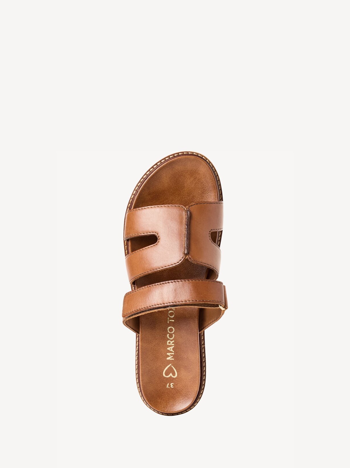 Marco Tozzi, Leather Mule - brown COGNAC, image 5 of 6