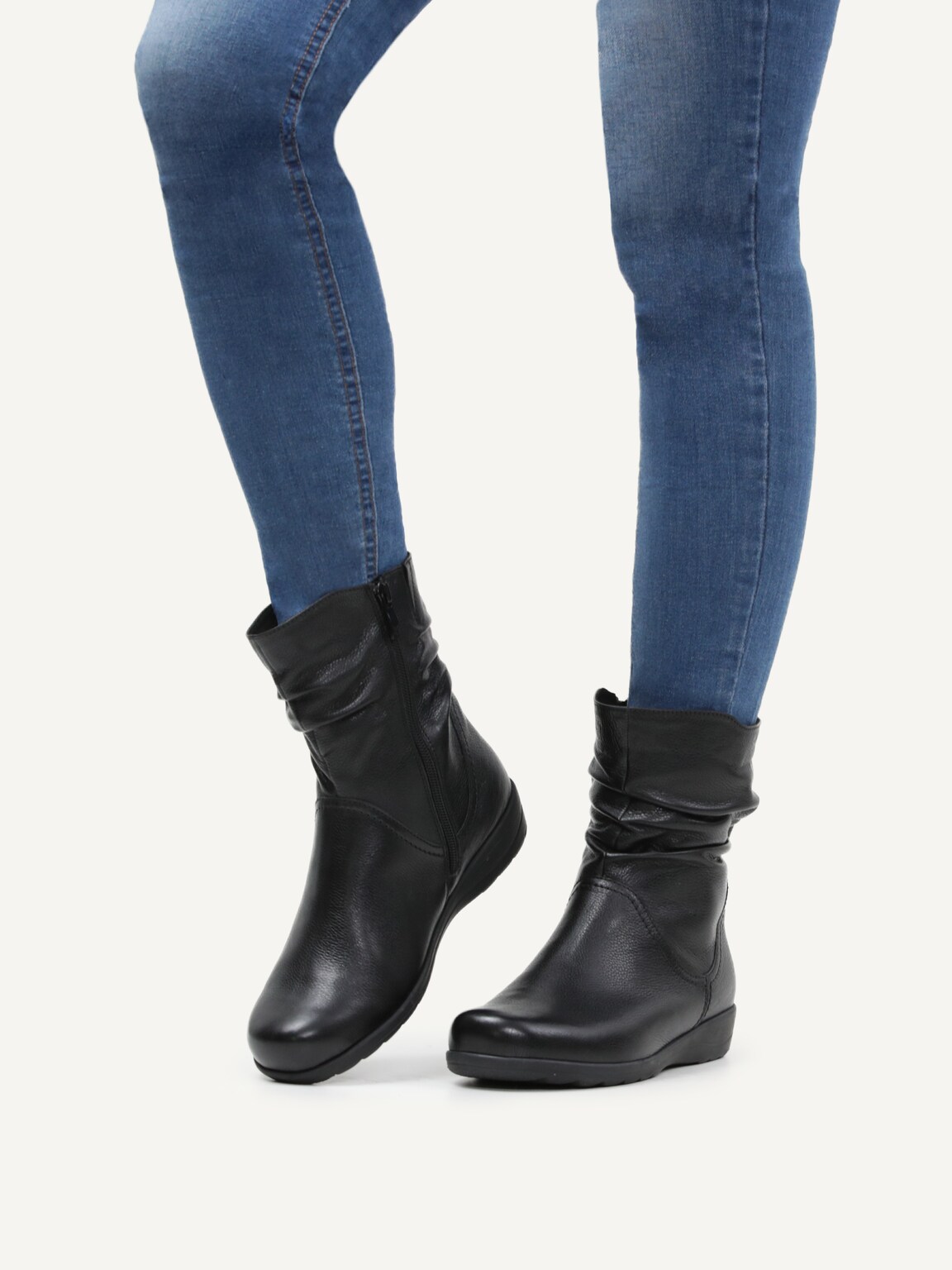 Caprice, Leather Bootie - black warm lining BLACK NAPPA, image 2 of 6
