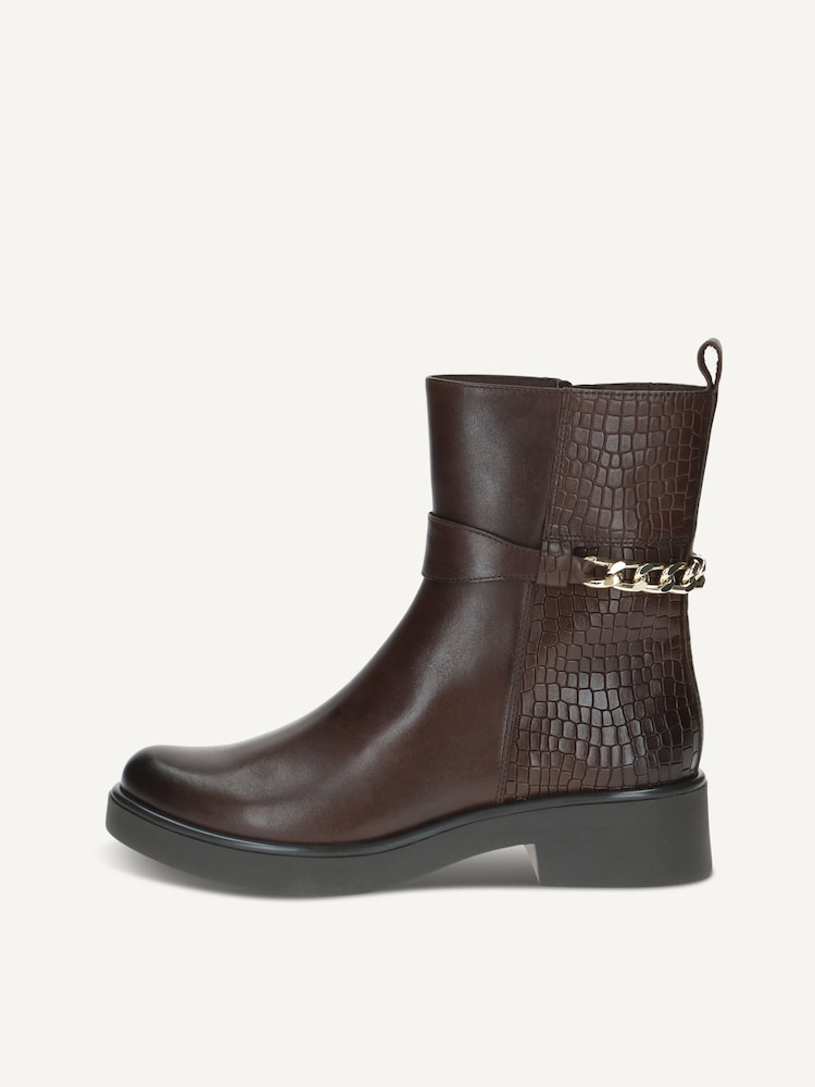 Caprice, Leather Bootie - brown DK BROWN COMB, image 3 of 6