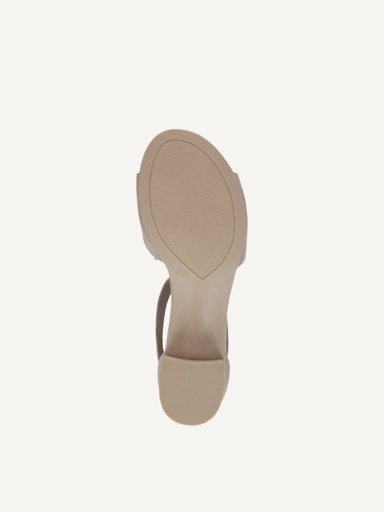 Caprice, Sandale à talon en cuir - marron TAUPE METALLIC, image 5 sur 5
