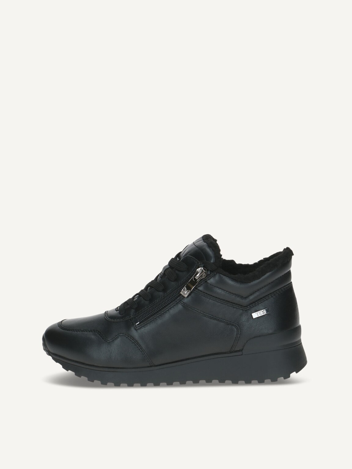 Caprice, Leather Sneaker - black warm lining BLACK NAPPA, image 3 of 10