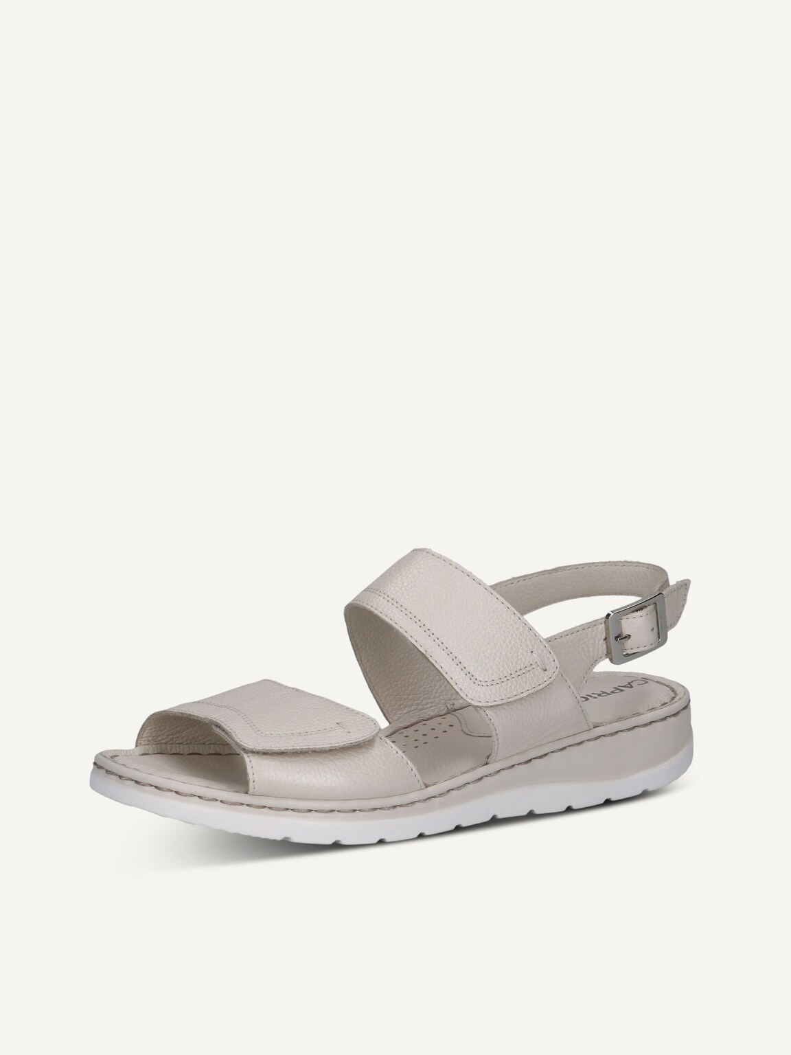 Caprice, Leather Heeled sandal - white PEARL NAPPA, image 1 of 5