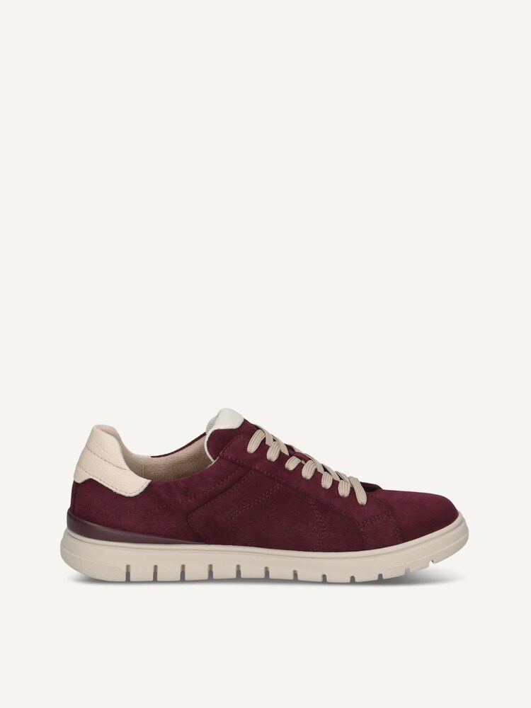Caprice, Basket en cuir - rouge BORDEAUX COMB, image 3 sur 5