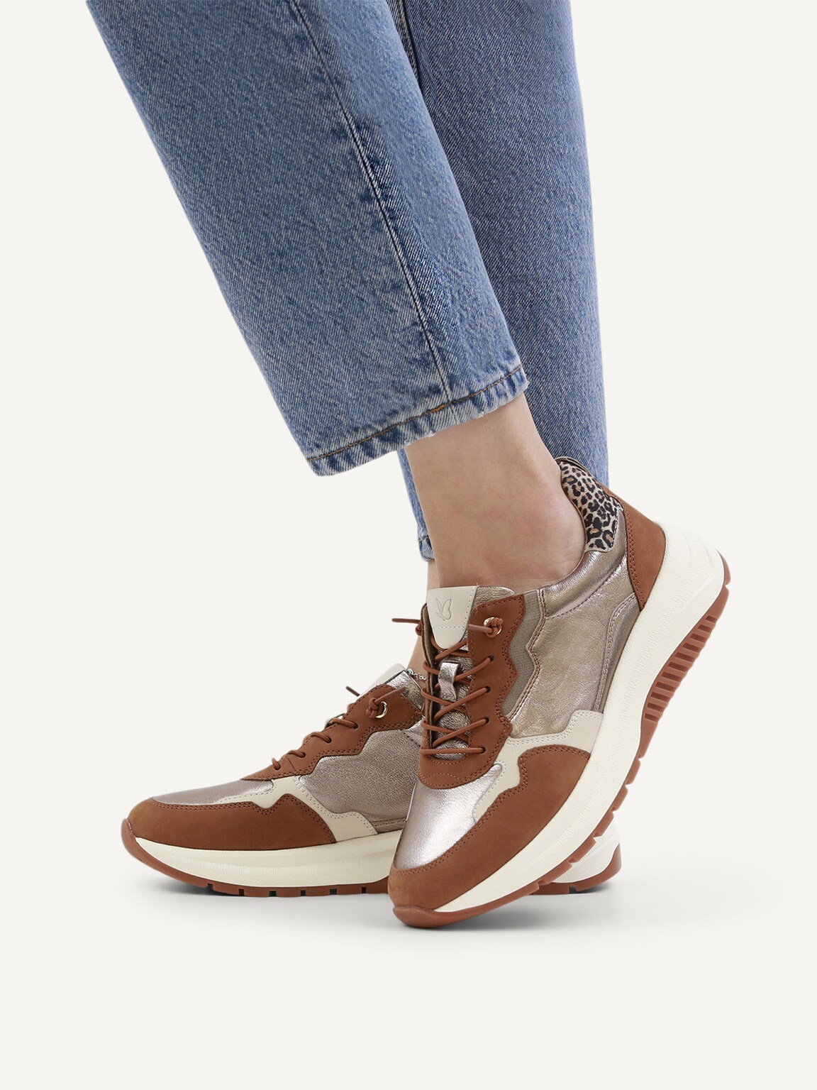 Caprice, Leather Sneaker - brown COGNAC COMB, image 2 of 6