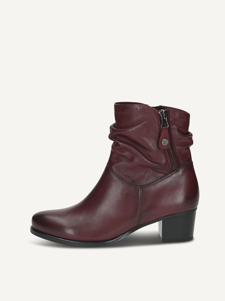 Caprice, Leather Bootie - red BORDEAUX NAPPA, image 3 of 6