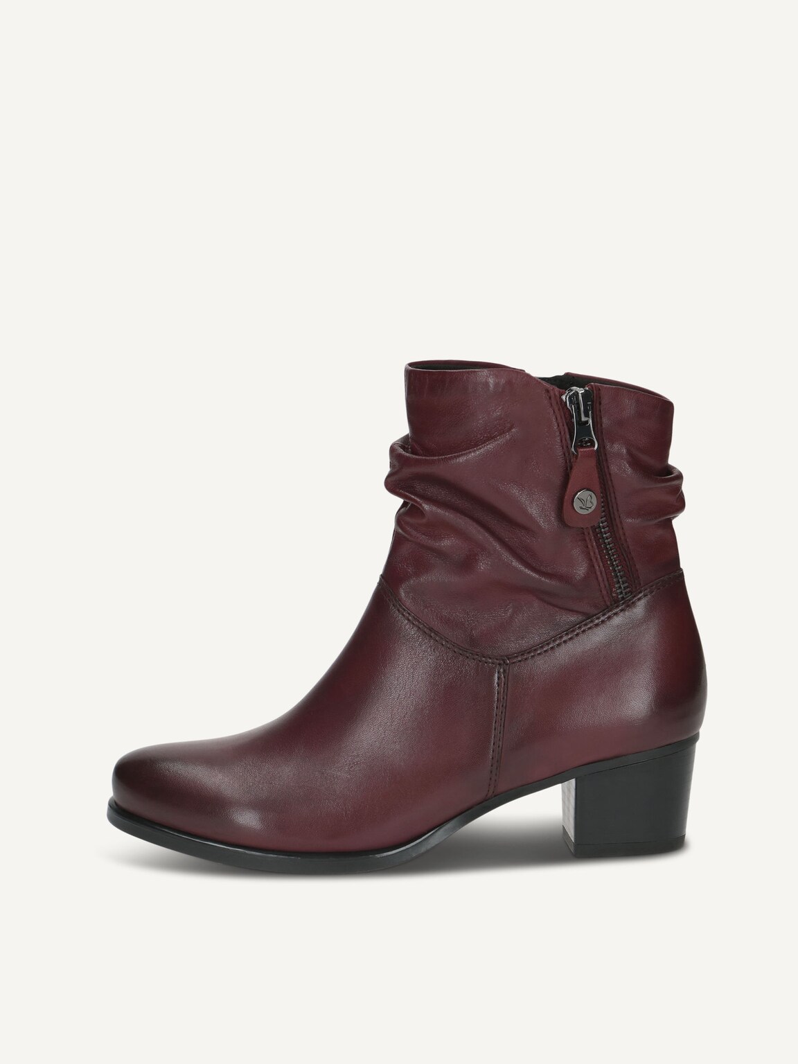 Caprice, Leather Bootie - red BORDEAUX NAPPA, image 3 of 6