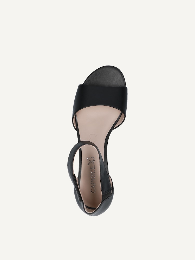 Caprice, Sandale à talon en cuir - noir BLACK NAPPA, image 4 sur 5