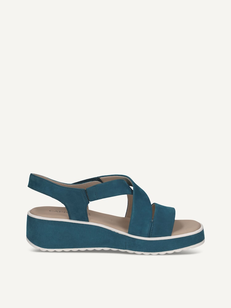 Caprice, Sandale en cuir - bleu BLUE NUBUC, image 3 sur 5