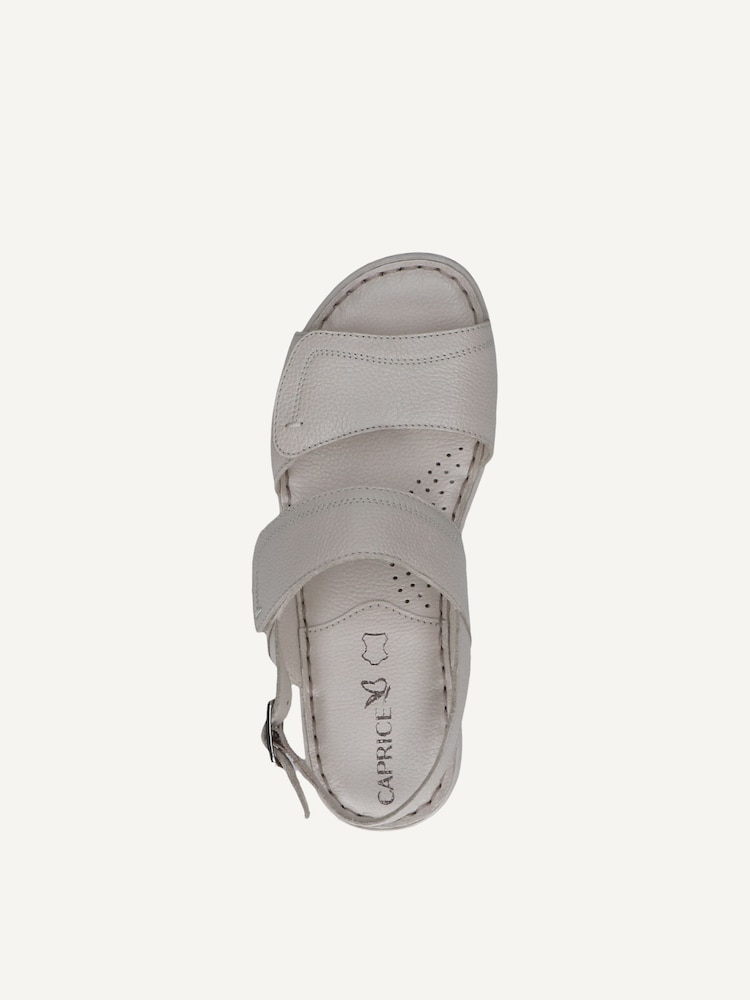Caprice, Sandale à talon en cuir - blanc PEARL NAPPA, image 4 sur 5
