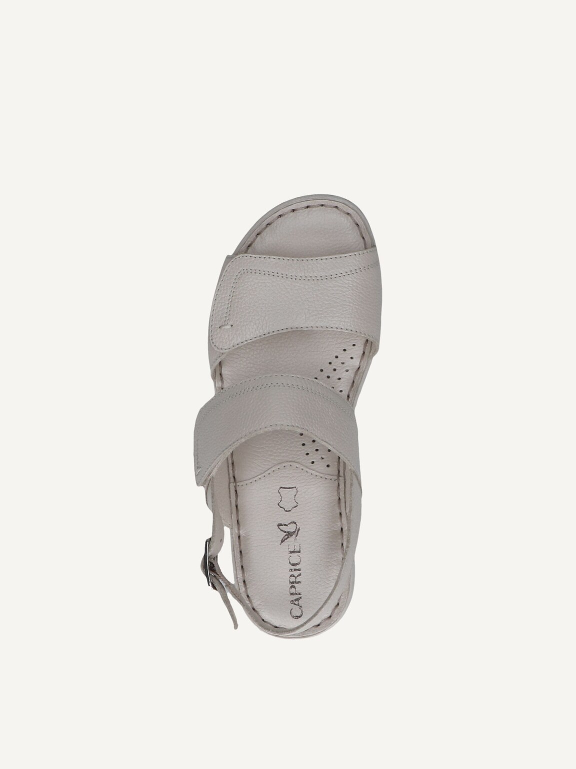 Caprice, Leather Heeled sandal - white PEARL NAPPA, image 5 of 5