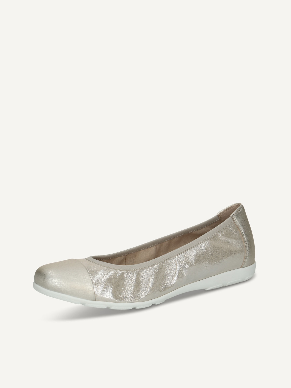Caprice, Leather Ballerina - brown TAUPE METALLIC, image 1 of 5