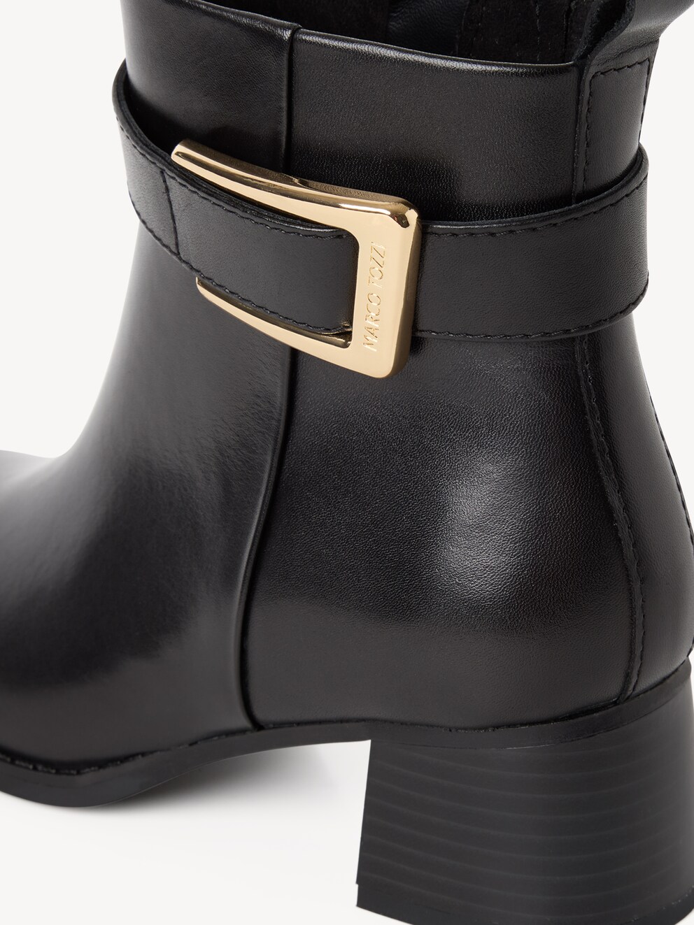Marco Tozzi, Bottine en cuir - noir BLACK, image 4 sur 6