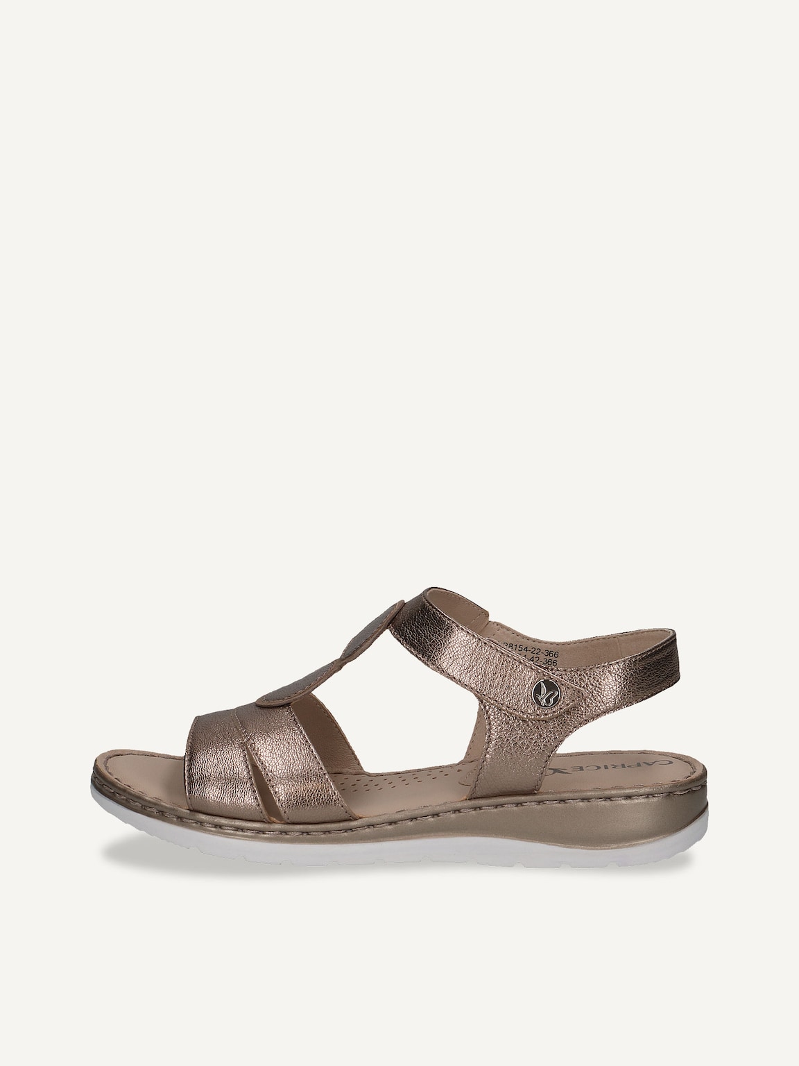 Caprice, Leather Heeled sandal - brown TAUPE MET.COMB, image 2 of 5