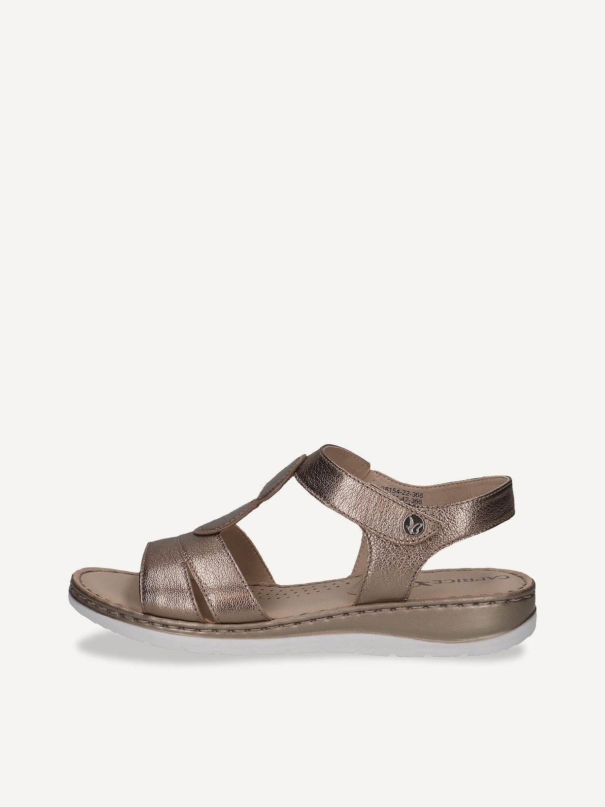 Caprice, Sandale à talon en cuir - marron TAUPE MET.COMB, image 1 sur 5