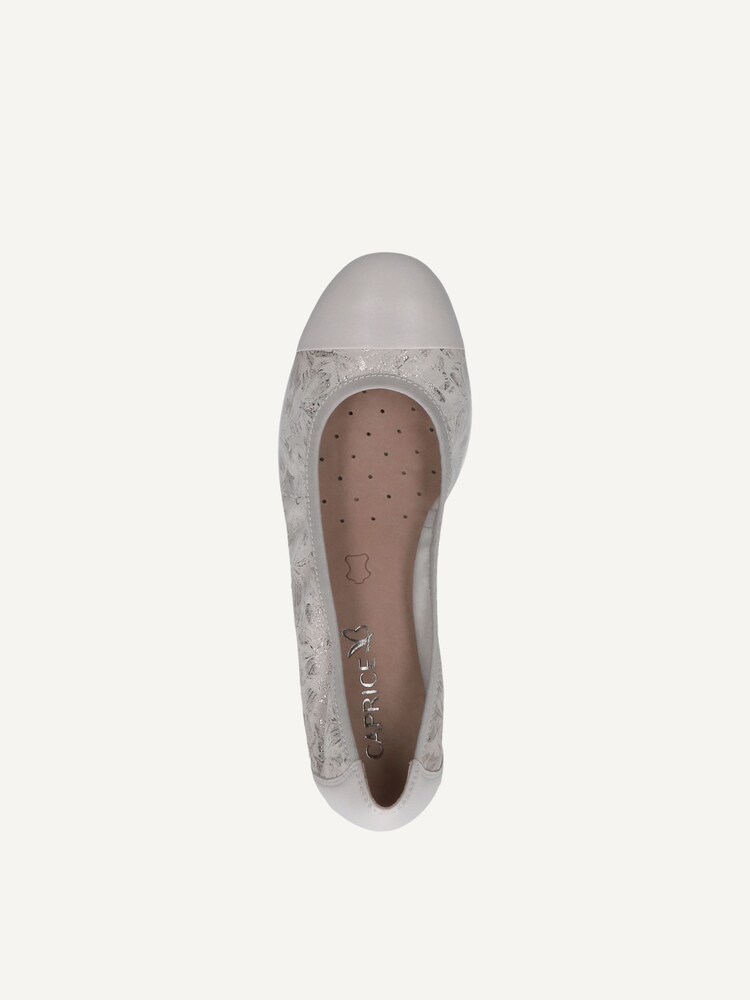 Caprice, Leather Ballerina - white OFFWHITE/SILV., image 6 of 6