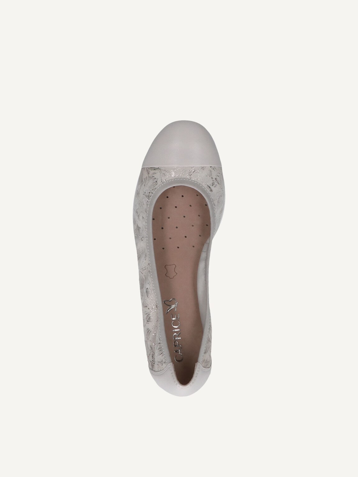 Caprice, Leather Ballerina - white OFFWHITE/SILV., image 6 of 6