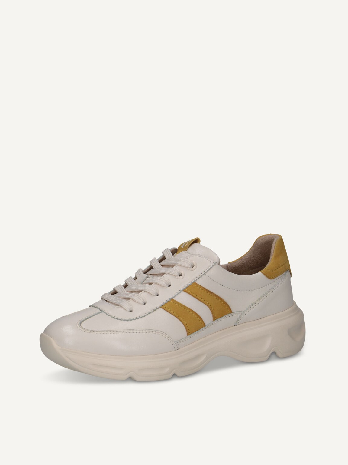 Caprice, Leather Sneaker - yellow VANILLA COMB, image 1 of 5