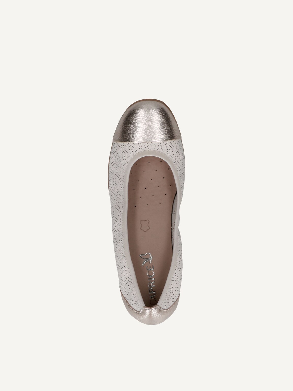 Caprice, Leather Ballerina - yellow VANILLA COMB, image 5 of 5