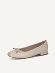 Selected, Caprice, Leather Ballerina - beige CREAM PEARL CO